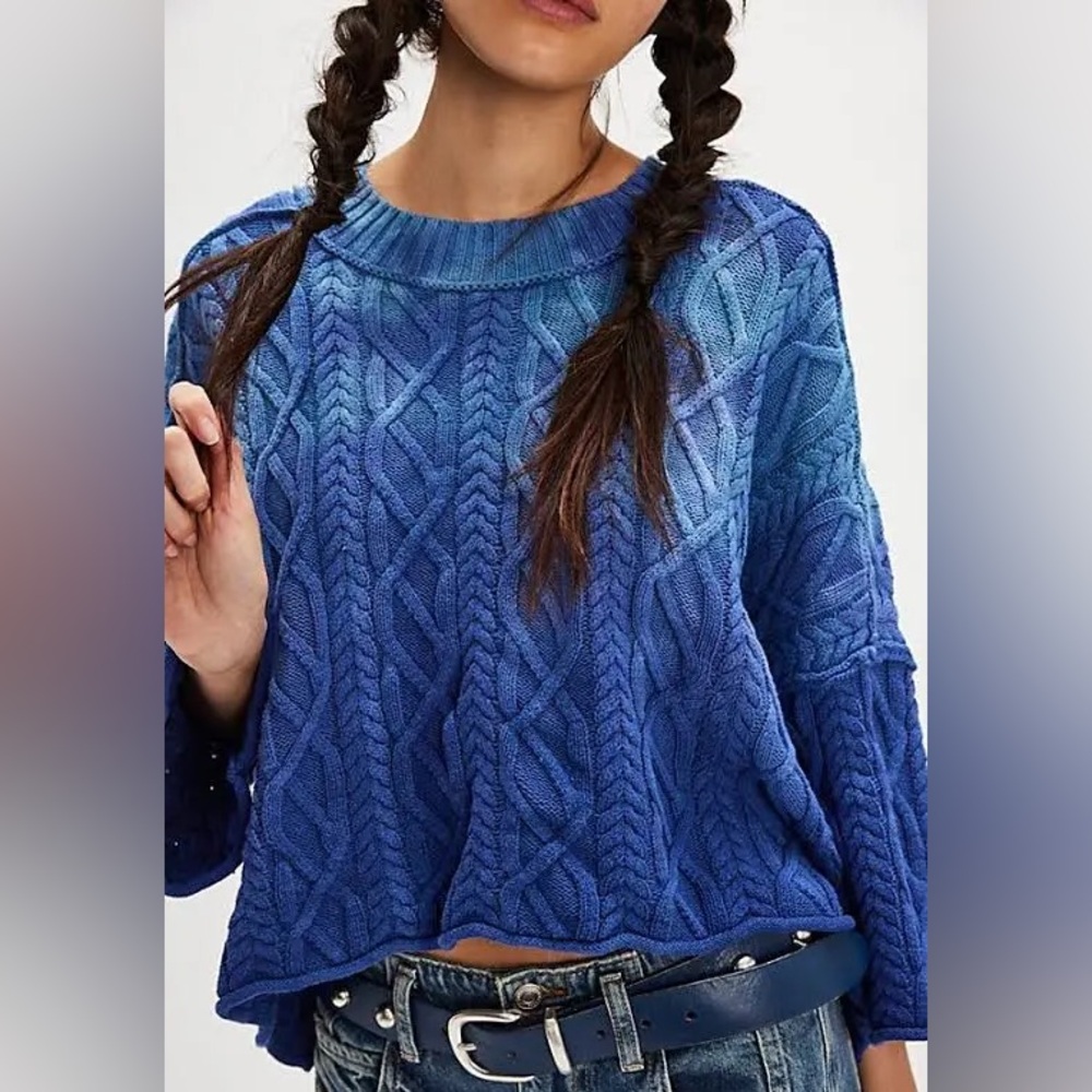 Free People Washed Ashore Cable Knit Sweater - Picture 3 of 4
